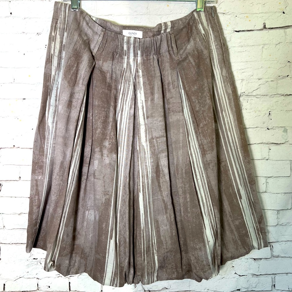 Gunex For Brunello Cucinelli Pleated Bubble Hem Skirt Size 10 EUC ITALY
